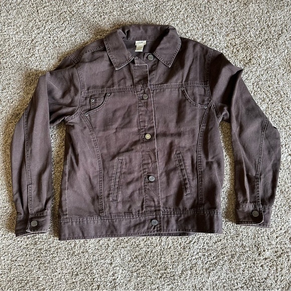 Vintage J.Jill brown denim jacket size small tall uw - Picture 1 of 5